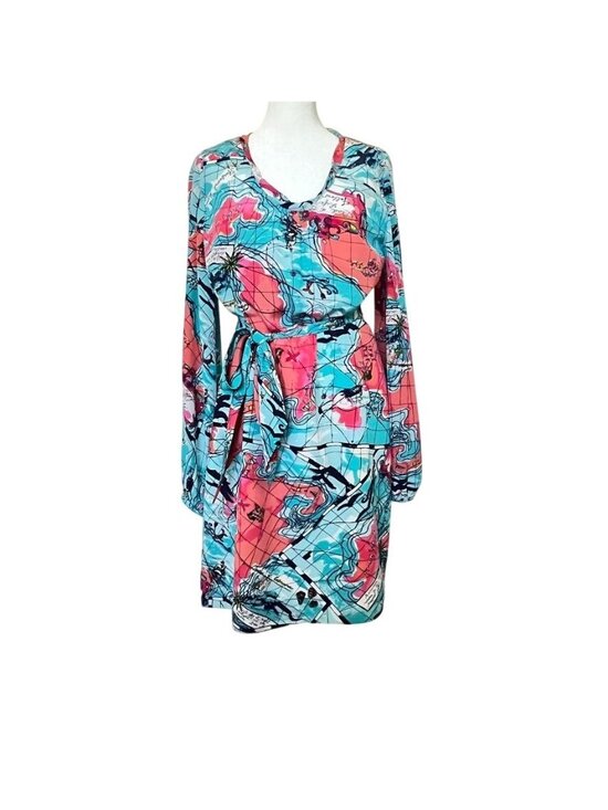 Lilly Pulitzer Dresses & Skirts - Lilly Pulitzer Sz 6 Connie Dress X Marks The Spot Silk Resort Preppy Lightweight